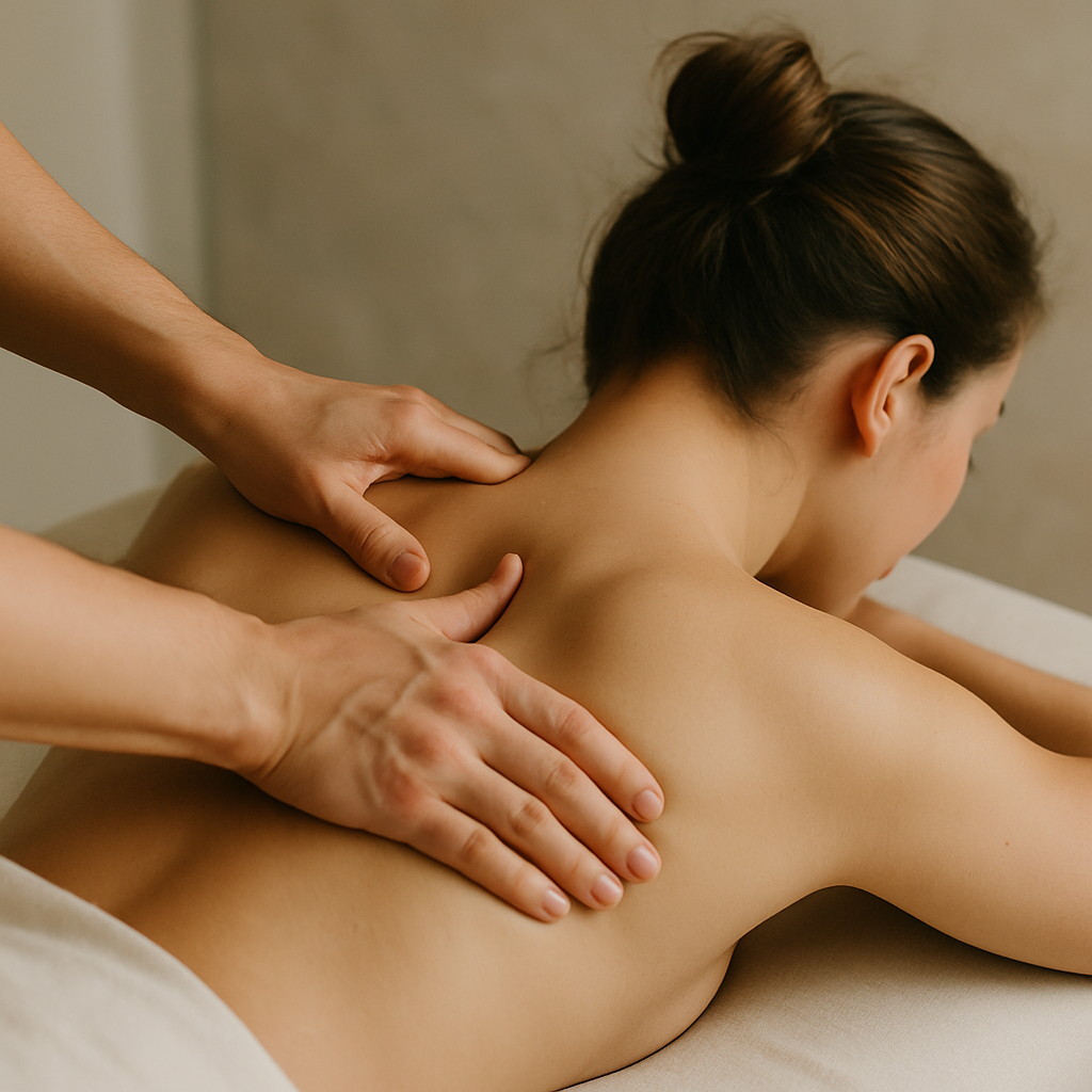 Upper Body Massage in Dublin, Ireland. Give your overworked back some love.
